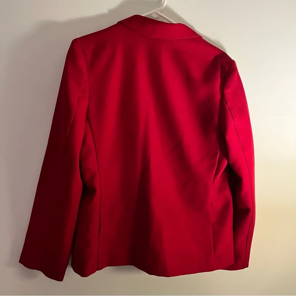 Vintage red blazer Carriage Court Fit size 14 - Picture 3 of 4